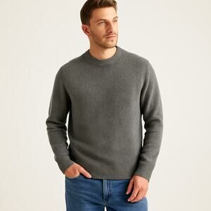 Abercrombie & Fitch Gray Wool Blend Crewneck Sweater Men’s Large Cozy Knit